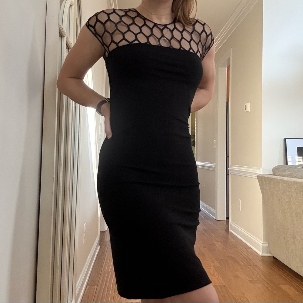 Gucci mesh lace black dress size S